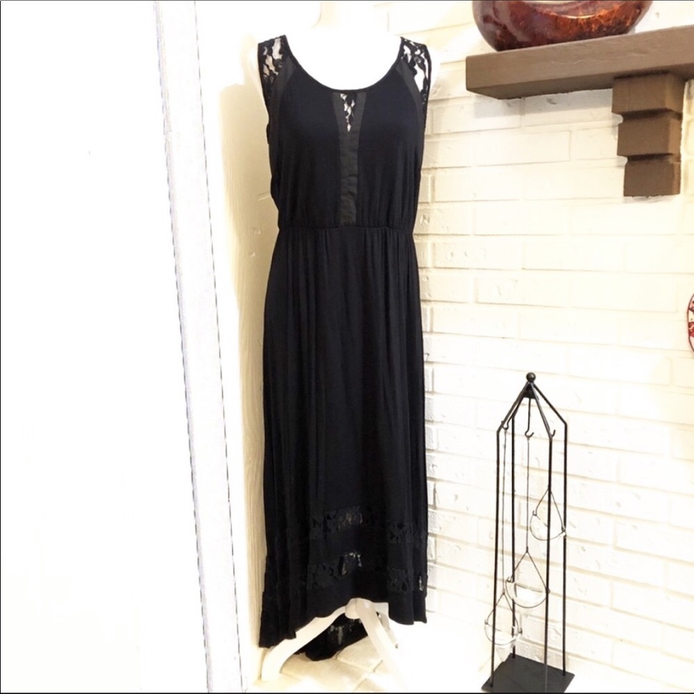 🆕 NY Collection Hi-Lo Lace Inset Maxi Dress